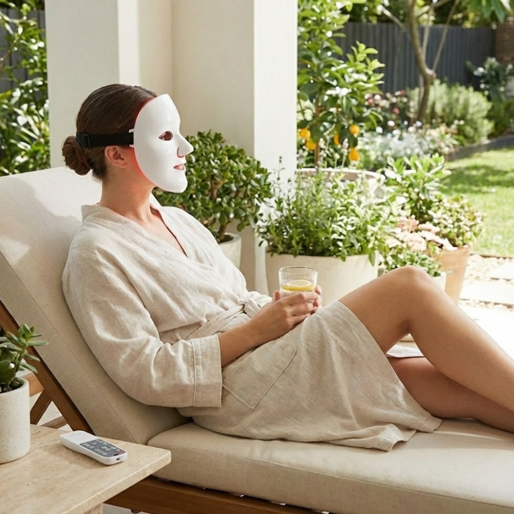 LED Light Therapy Facial & Neck Mask | At-Home Skin Care Device