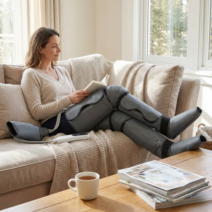 Leg Air Compression & Heating Massager | Foot, Calf & Knee Relaxation Massage Device