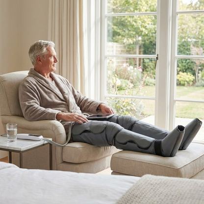 Leg Air Compression & Heating Massager | Foot, Calf & Knee Relaxation Massage Device