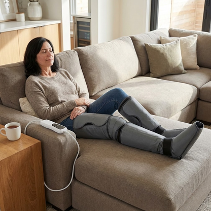 Leg Air Compression & Heating Massager | Foot, Calf & Knee Relaxation Massage Device