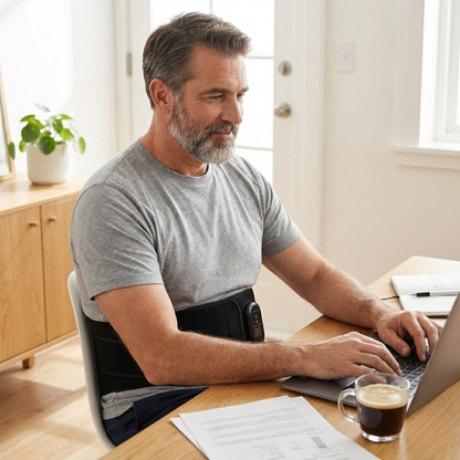 Rechargeable Heating Back Support Belt | Vibration & Air Massage